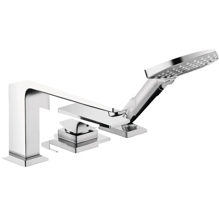 Metropol 3-Hole Roman Tub Set Trim With Lever Handle With 1.8 Gpm Handshower